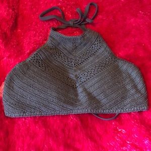 Knitted bikini top size medium
